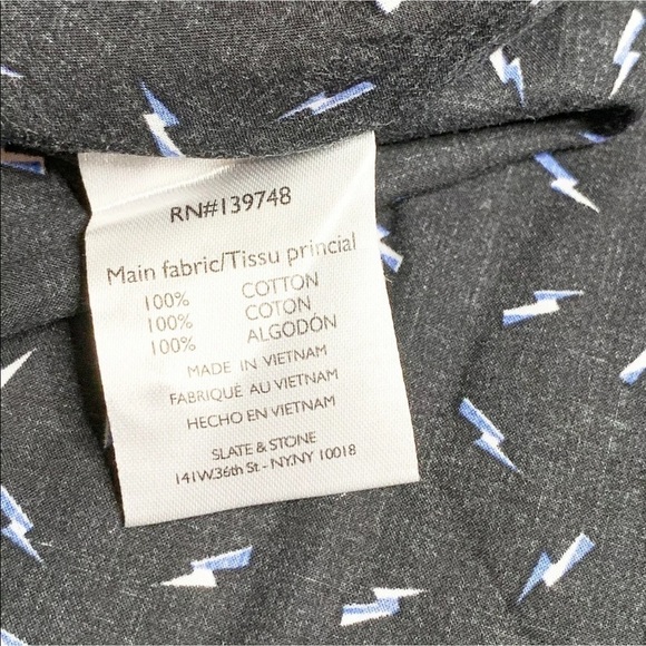 Slate & Stone Printed Short-Sleeve Shirt XXL Black - Picture 5 of 8